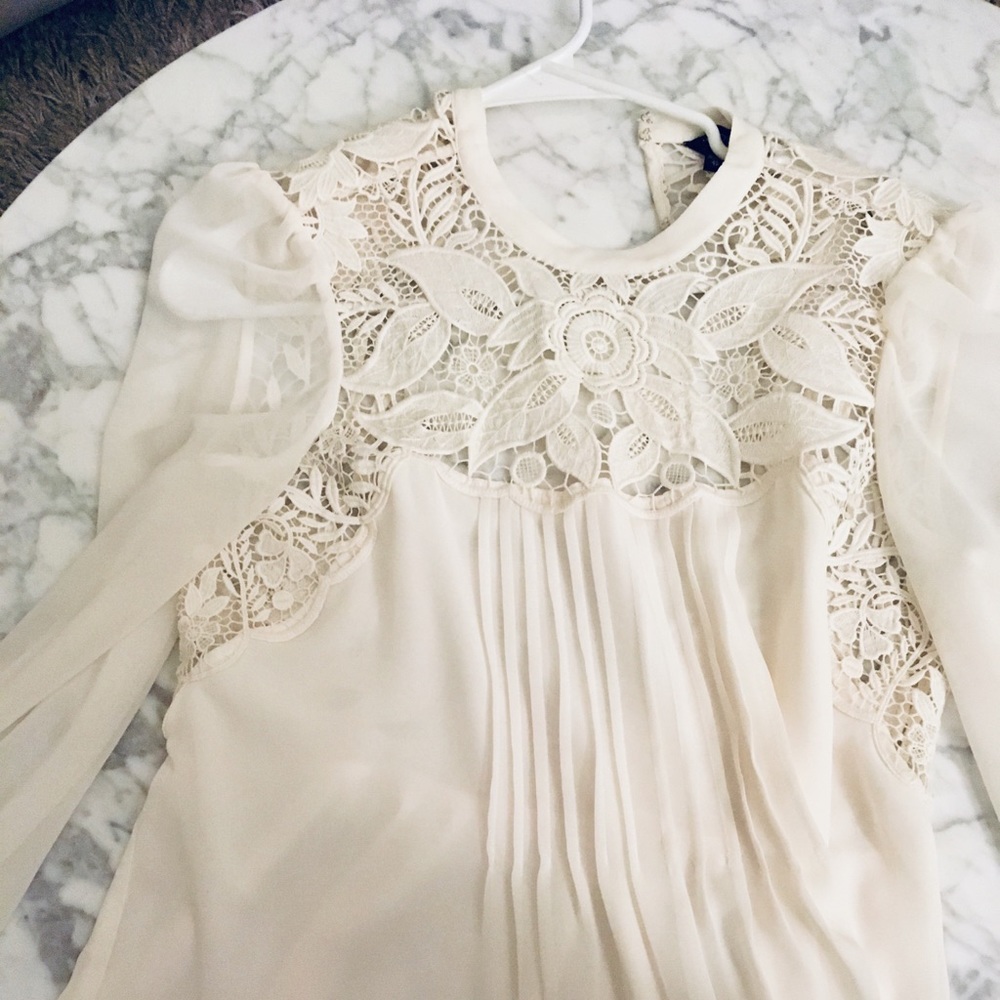 Express white lace blouse